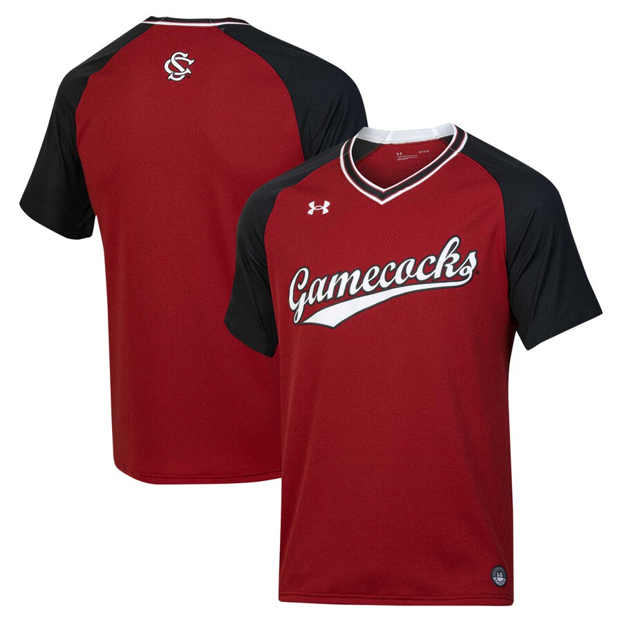 South Carolina Gamecocks Under Armour Softball V-Neck Jersey - Garnet - U-jersey