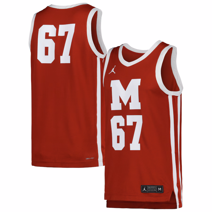 Morehouse Maroon Tigers Jordan Brand Replica Basketball Jersey - Maroon - U-jersey