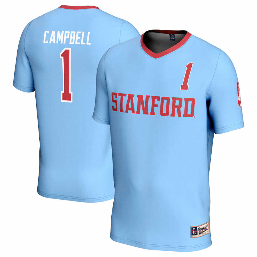 Jane Campbell Stanford Cardinal GameDay Greats Youth Women's Soccer Lightweight Fashion Jersey - Light Blue - U-jersey
