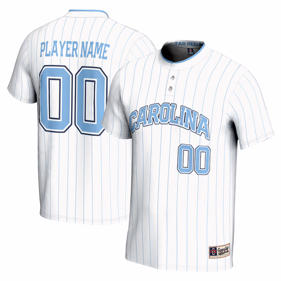 North Carolina Tar Heels GameDay Greats Youth NIL Pick-A-Player Softball Lightweight Jersey - White - U-jersey