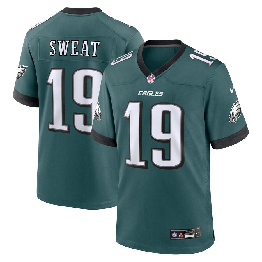 Men's Philadelphia Eagles Josh Sweat Nike Midnight Green Team Game Jersey - U-jersey