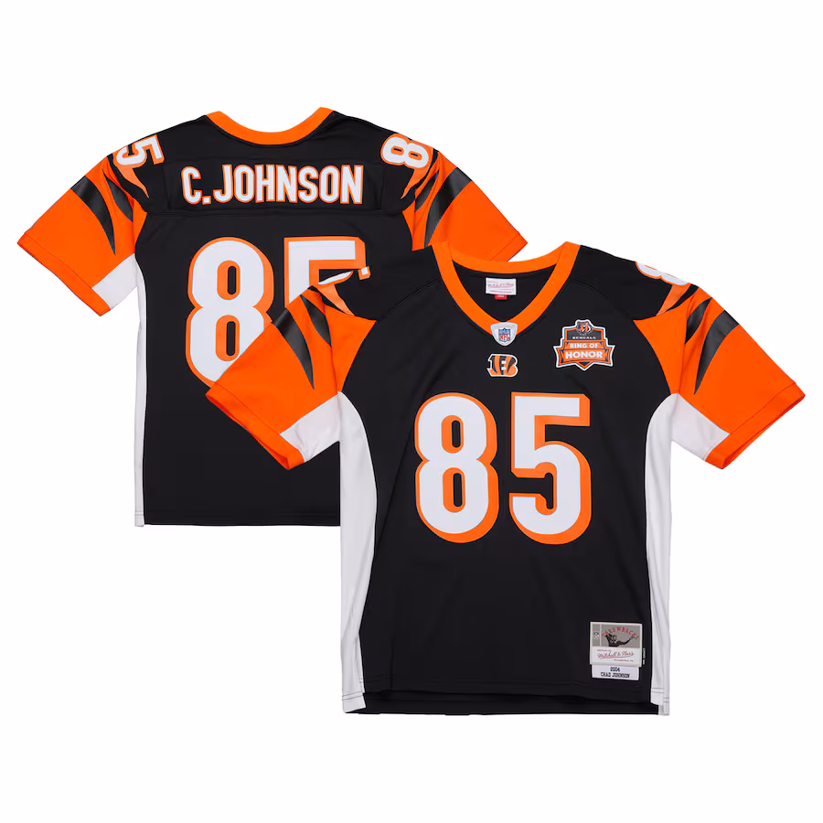 Men's Cincinnati Bengals Chad Johnson Mitchell & Ness Black 2004 Legacy Replica Jersey - U-jersey