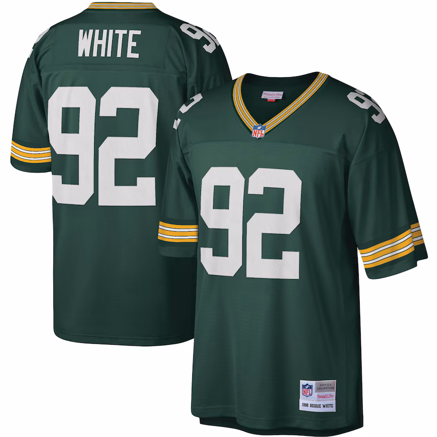 Men's Green Bay Packers Reggie White Mitchell & Ness Green Legacy Replica Jersey - U-jersey