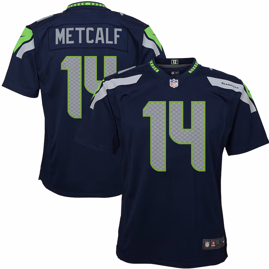 Youth Seattle Seahawks DK Metcalf Nike Navy Game Jersey - U-jersey