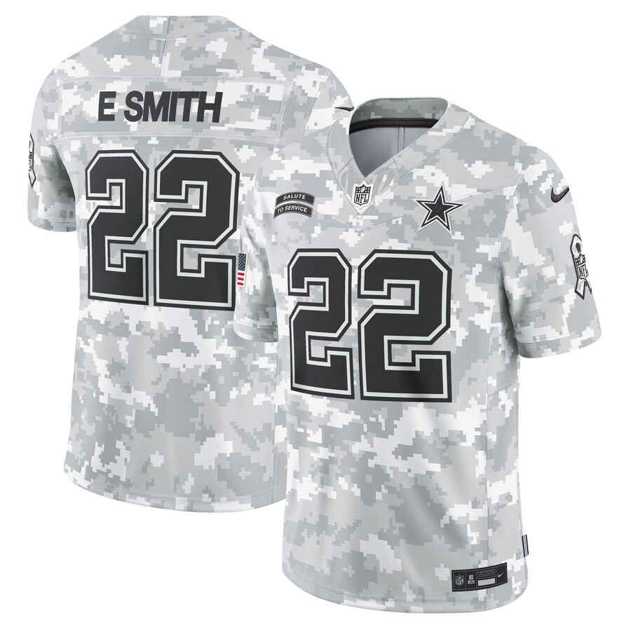 Men's Dallas Cowboys Emmitt Smith Nike Arctic Camo 2024 Salute to Service Retired Player Limited Jersey - U-jersey