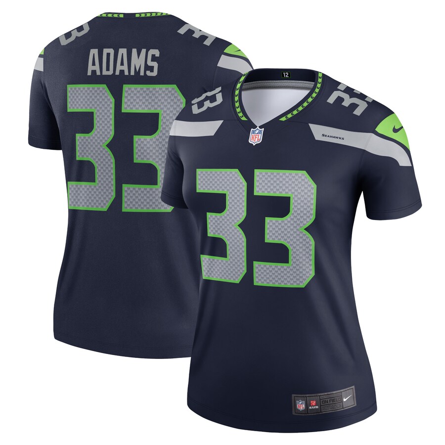 Women's Seattle Seahawks Jamal Adams Nike Navy Legend Player Performance Top - U-jersey