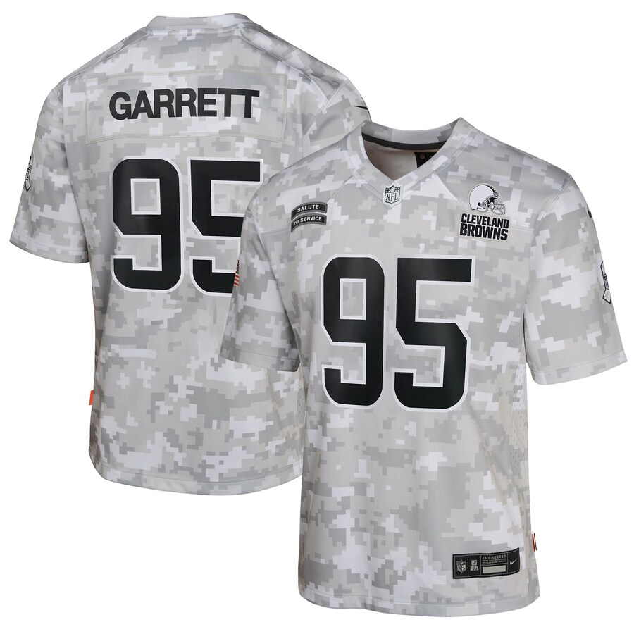 Youth Cleveland Browns Myles Garrett Nike Arctic Camo 2024 Salute to Service Game Jersey - U-jersey