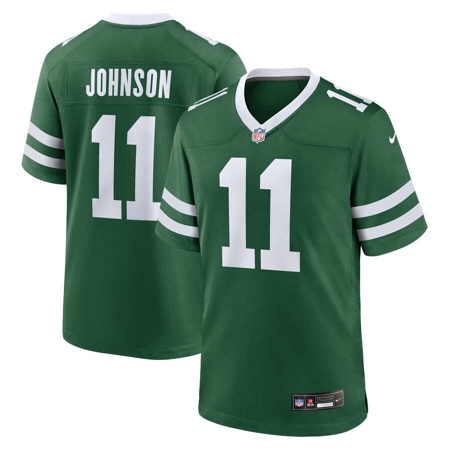 Men's New York Jets Jermaine Johnson II Nike Legacy Green Team Game Jersey - U-jersey