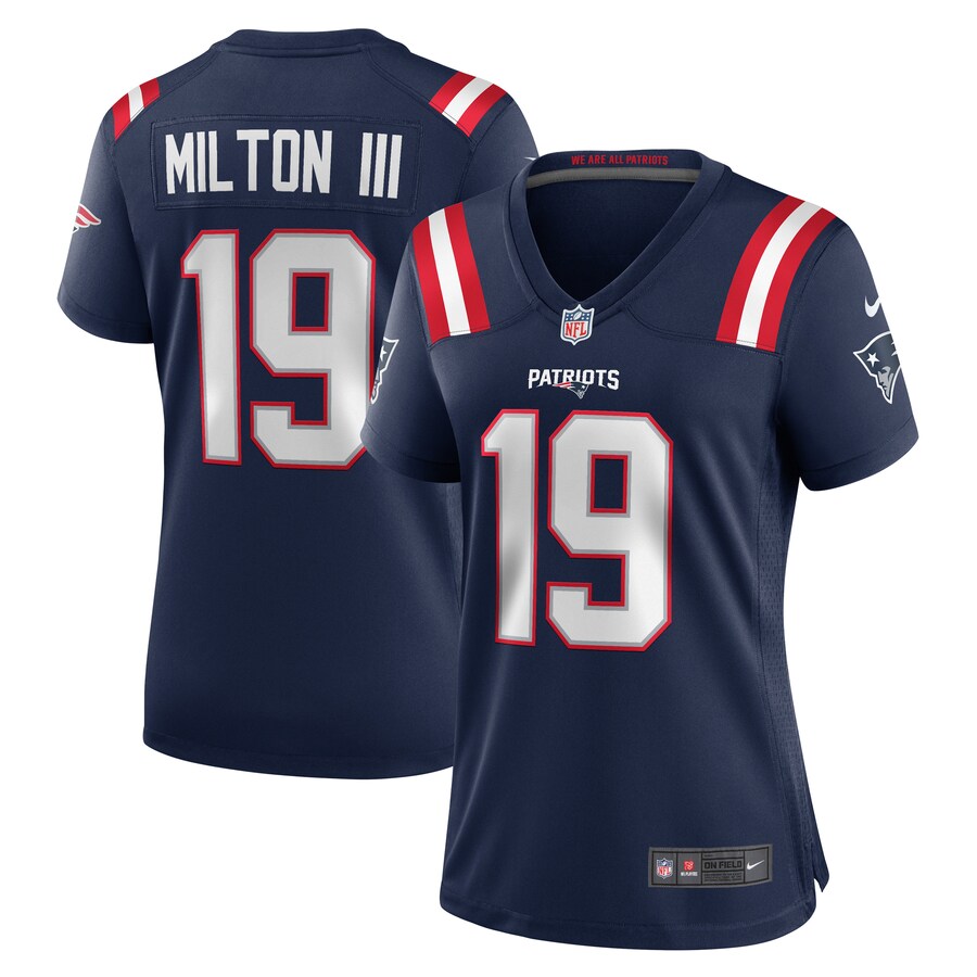 Women's New England Patriots Joe Milton III Nike Navy Game Jersey - U-jersey