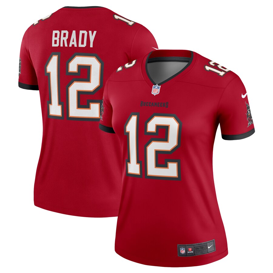 Women's Tampa Bay Buccaneers Tom Brady Nike Red Team Legend Player Performance Top - U-jersey
