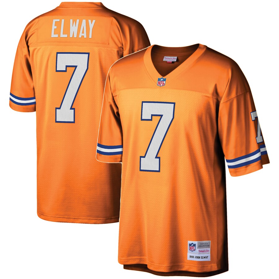 Youth Denver Broncos John Elway Mitchell & Ness Orange 1990 Legacy Retired Player Jersey - U-jersey