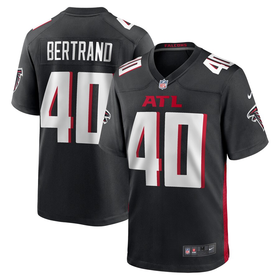 Men's Atlanta Falcons JD Bertrand Nike Black Team Game Jersey - U-jersey