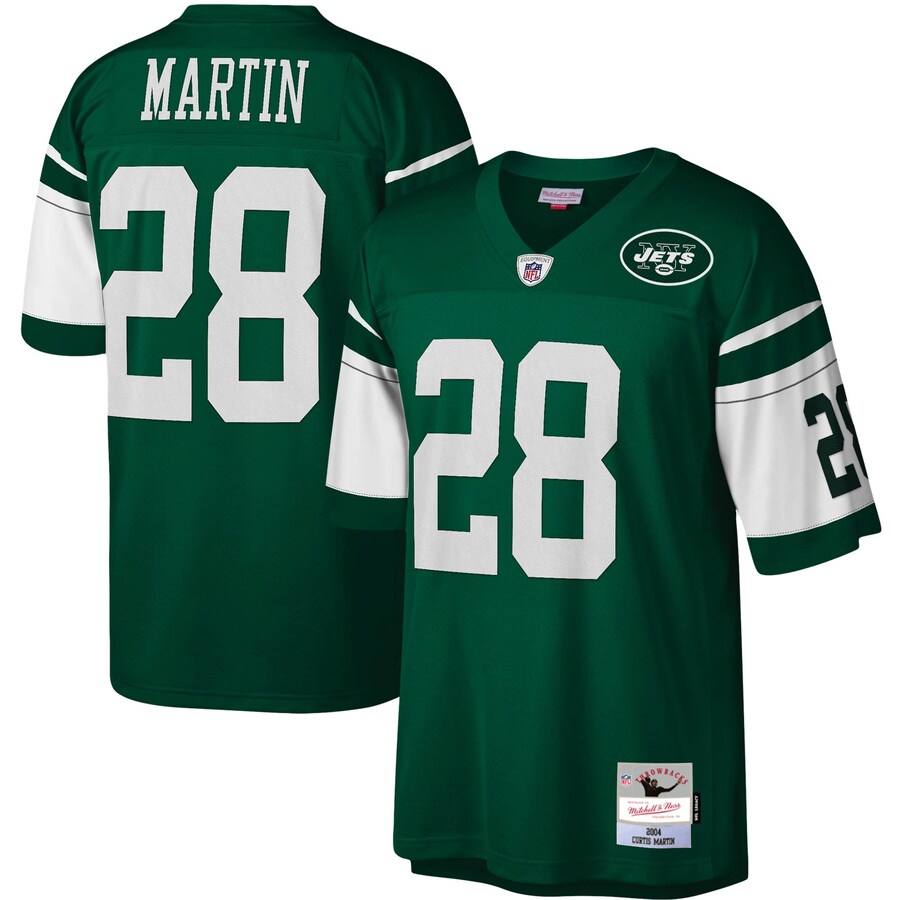 Men's New York Jets Curtis Martin Mitchell & Ness Green Legacy Replica Jersey - U-jersey