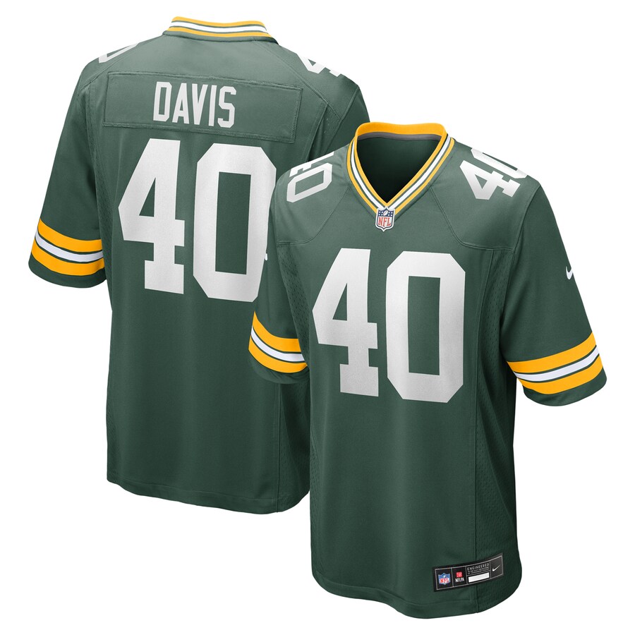 Men's Green Bay Packers LJ Davis Nike Green Game Jersey - U-jersey