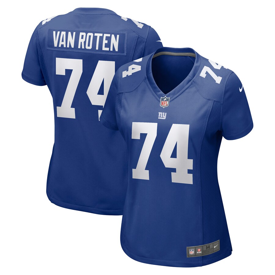 Women's New York Giants Greg Van Roten Nike Royal Team Game Jersey - U-jersey