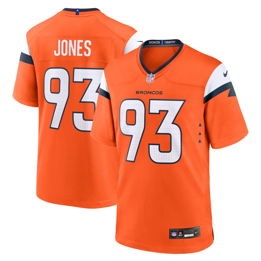 Men's Denver Broncos D.J. Jones Nike Orange Team Game Jersey - U-jersey