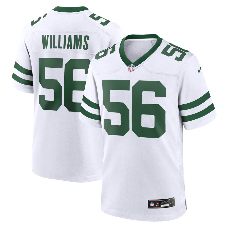 Men's New York Jets Quincy Williams Nike Legacy White Game Jersey - U-jersey