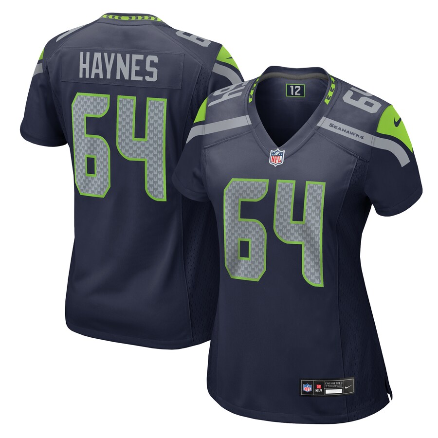 Women's Seattle Seahawks Christian Haynes Nike College Navy Game Jersey - U-jersey