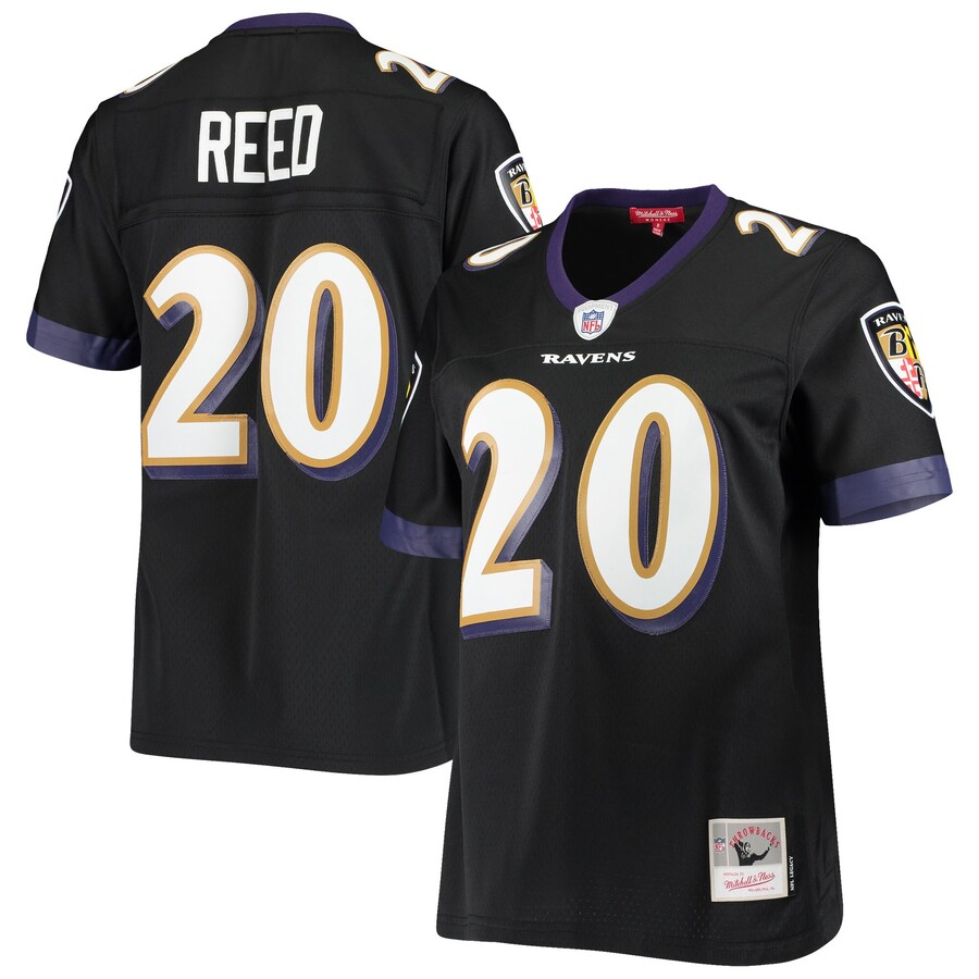 Women's Baltimore Ravens Ed Reed Mitchell & Ness Black Legacy Replica Team Jersey - U-jersey