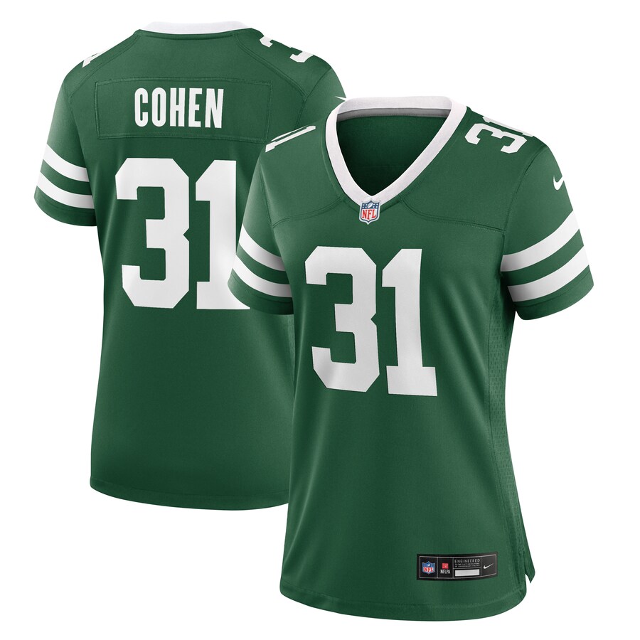 Women's New York Jets Tarik Cohen Nike Legacy Green Team Game Jersey - U-jersey