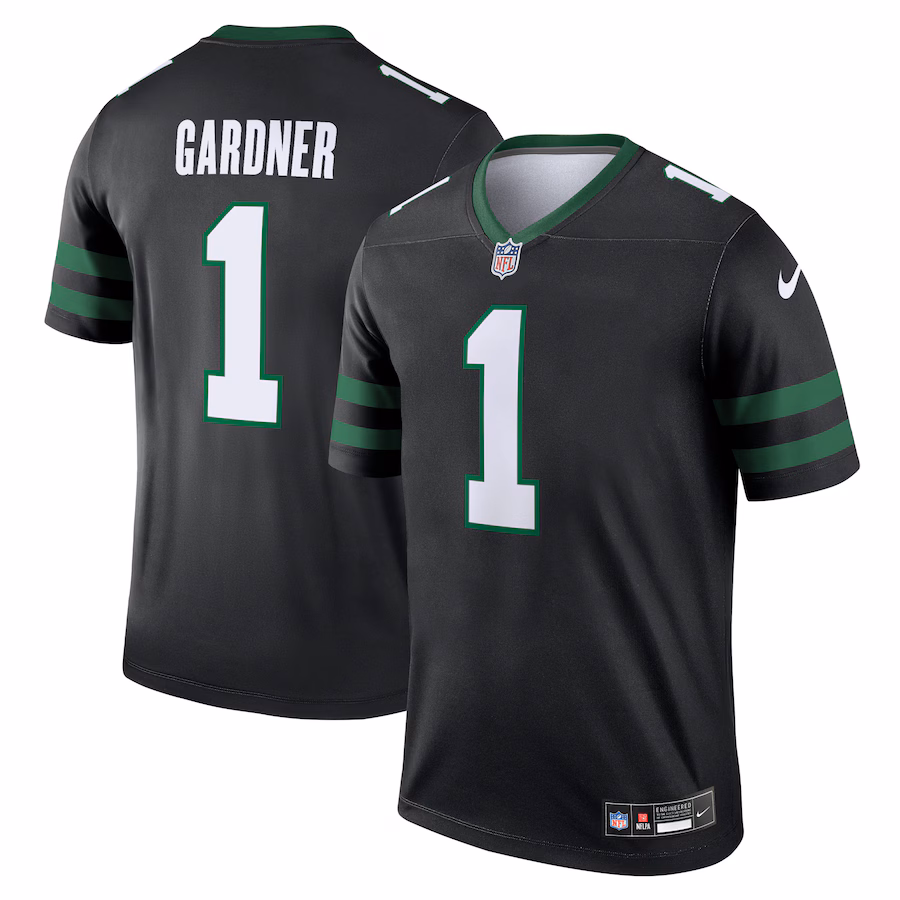 Men's New York Jets Ahmad Sauce Gardner Nike Black Alternate Legend Player Performance Top - U-jersey