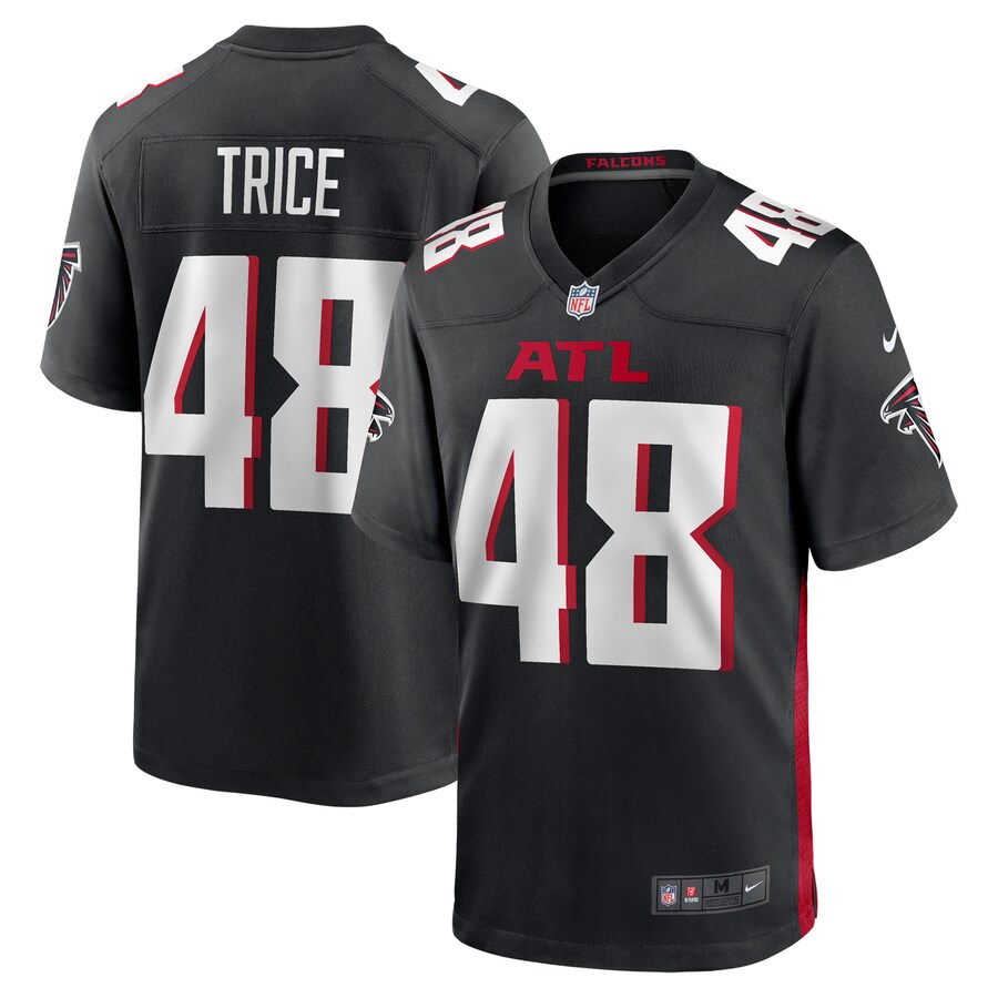 Men's Atlanta Falcons Bralen Trice Nike Black Team Game Jersey - U-jersey