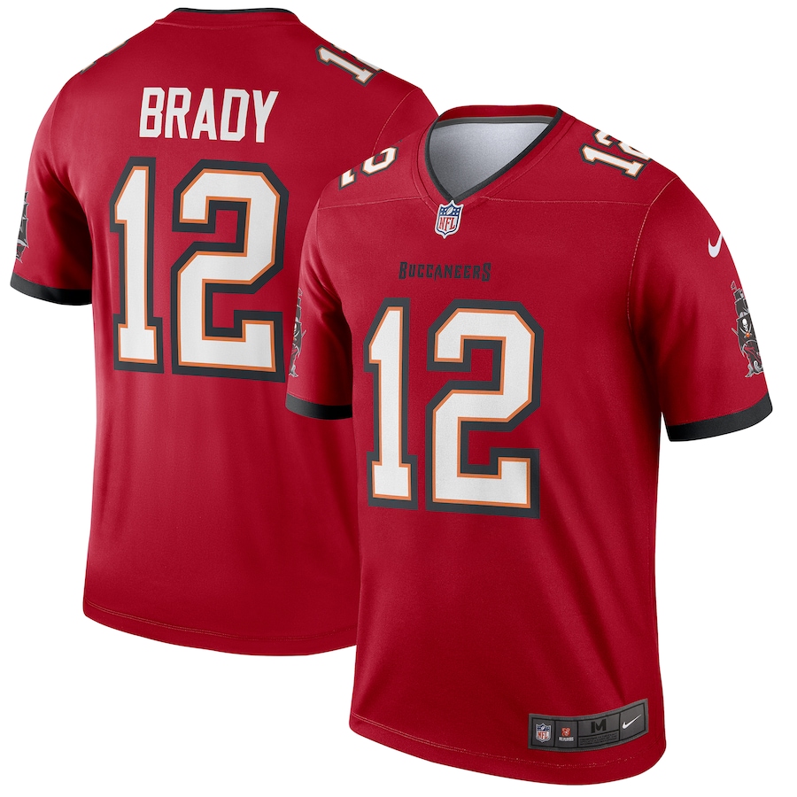 Men's Tampa Bay Buccaneers Tom Brady Nike  Red Team Legend Player Performance Top - U-jersey
