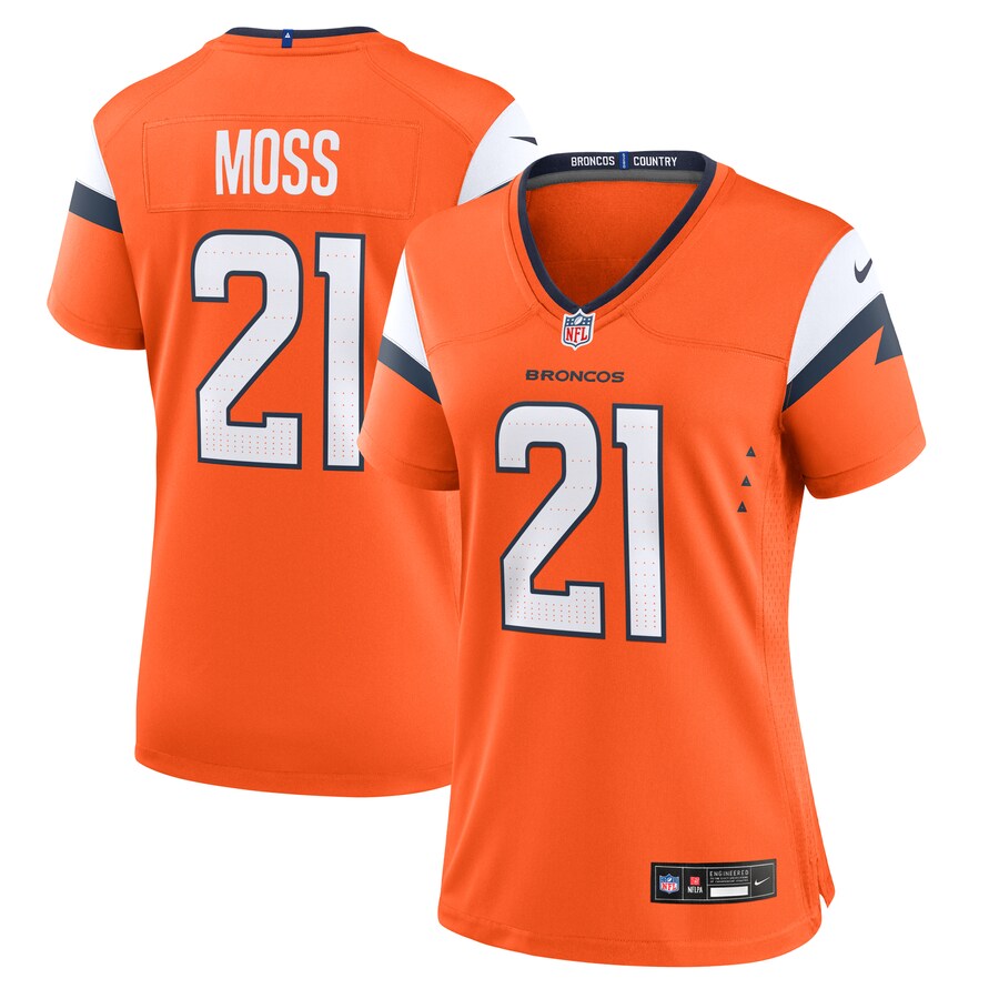 Women's Denver Broncos Riley Moss Nike Orange Team Game Jersey - U-jersey