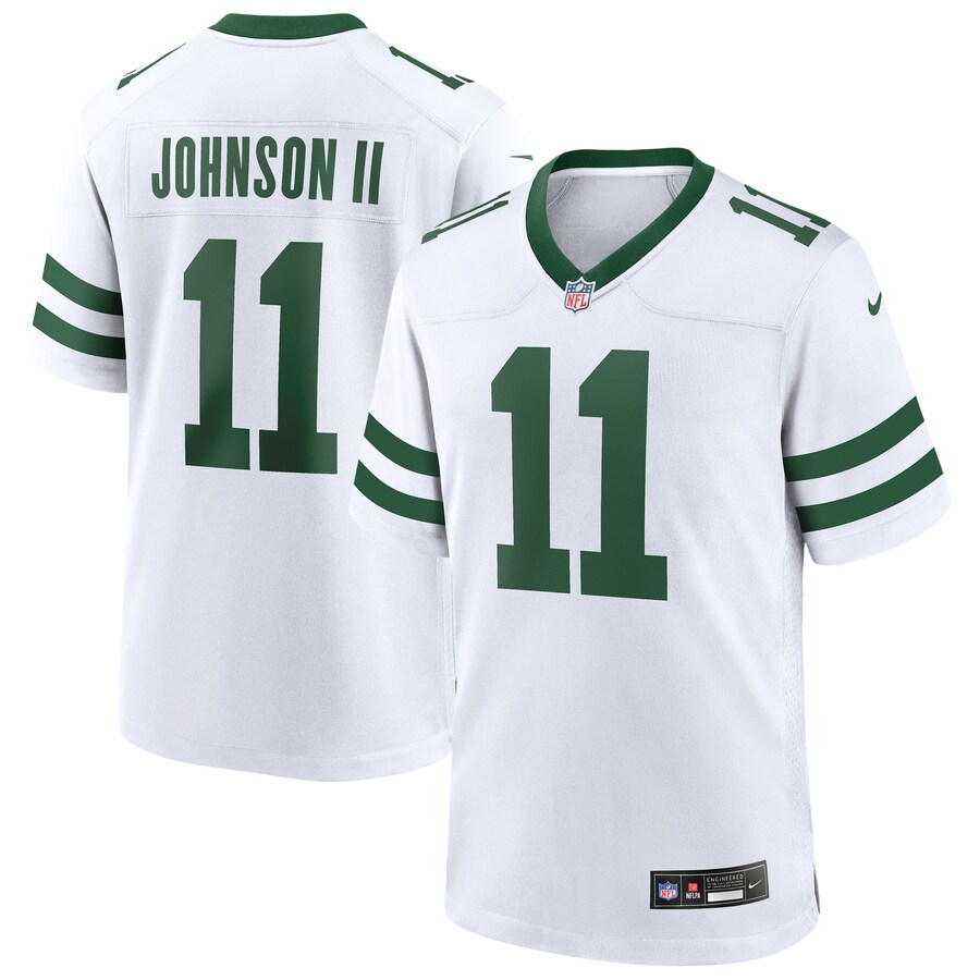 Men's New York Jets Jermaine Johnson II Nike Legacy White Game Jersey - U-jersey