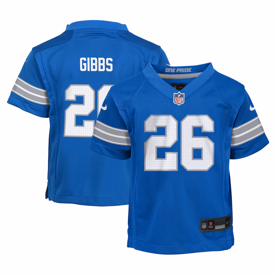 Toddler Detroit Lions Jahmyr Gibbs Nike Blue Game Jersey - U-jersey