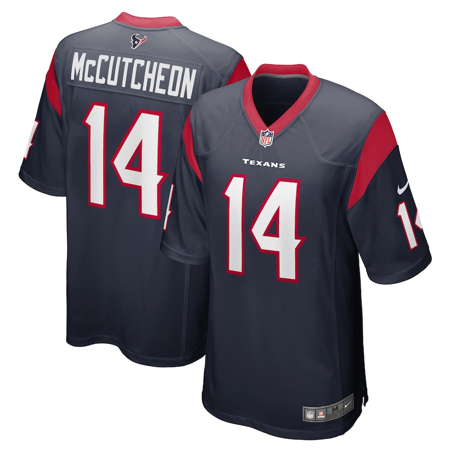 Men's Houston Texans Lance McCutcheon Nike Navy Team Game Jersey - U-jersey