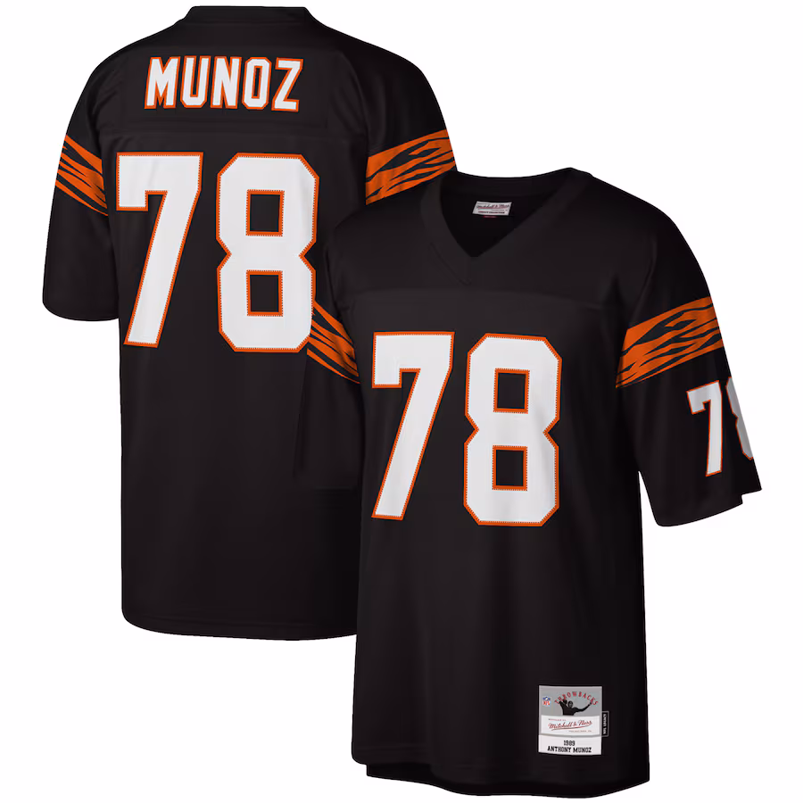 Men's Cincinnati Bengals Anthony Muñoz Mitchell & Ness Black Legacy Replica Jersey - U-jersey