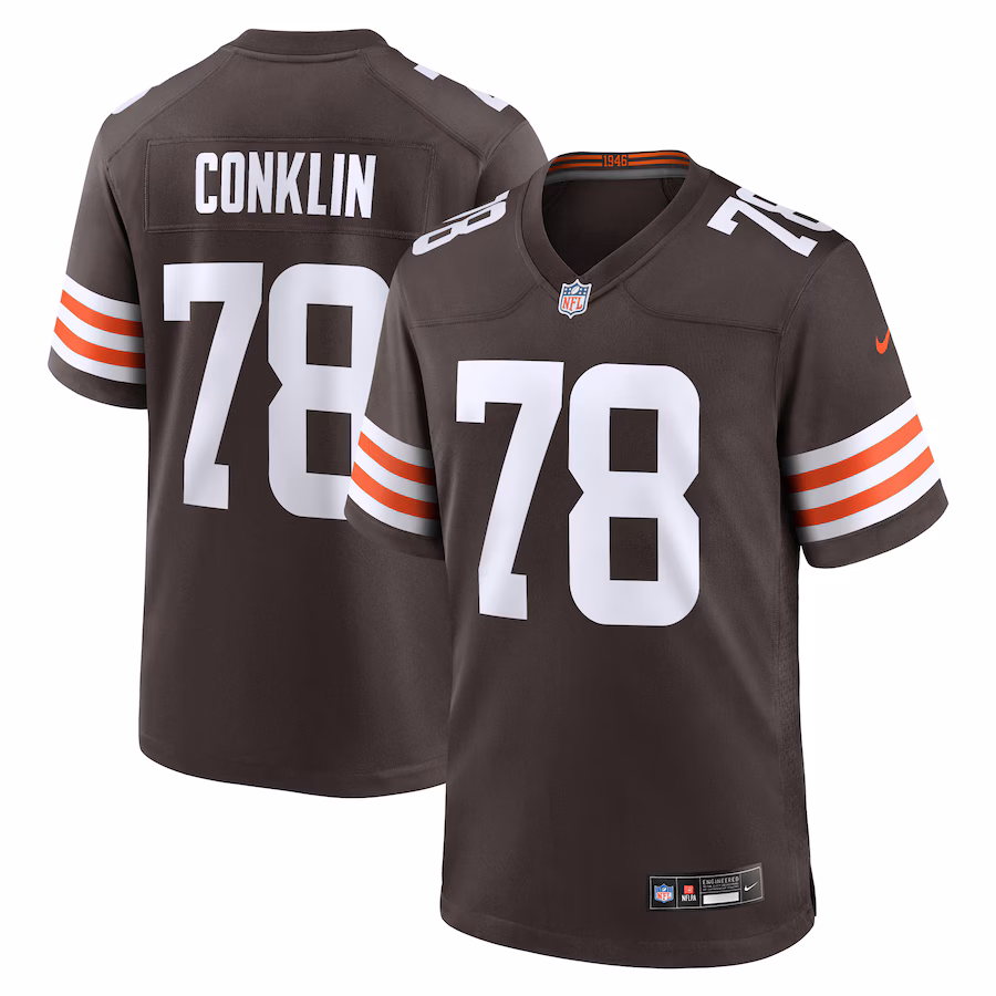 Men's Cleveland Browns Jack Conklin Nike Brown Team Game Jersey - U-jersey