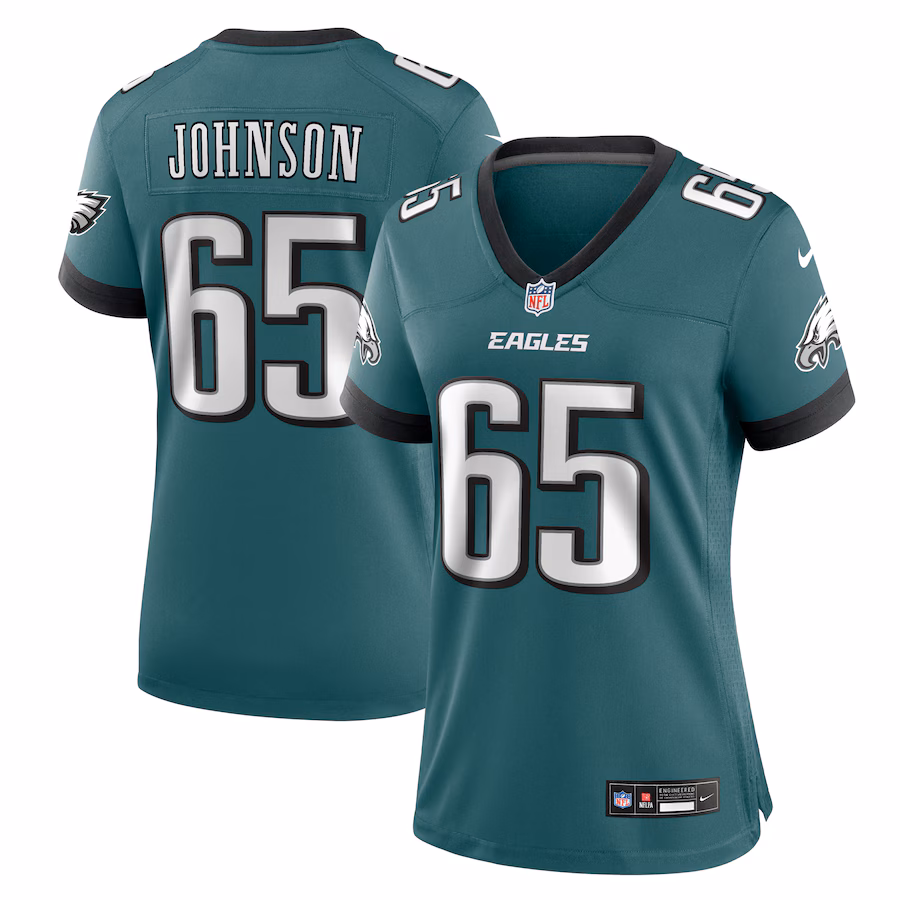 Women's Philadelphia Eagles Lane Johnson Nike Midnight Green Team Game Jersey - U-jersey