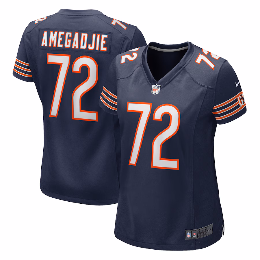 Women's Chicago Bears Kiran Amegadjie Nike Navy Game Jersey - U-jersey