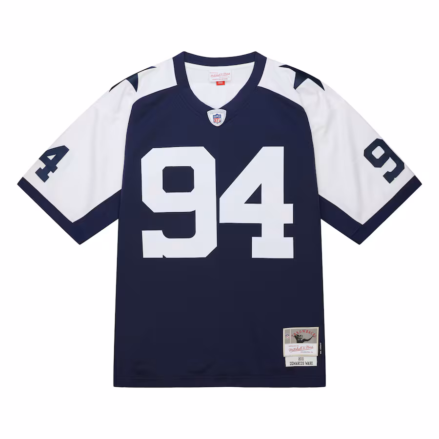 Men's Dallas Cowboys DeMarcus Ware Mitchell & Ness Navy 2011 Alternate Legacy Replica Jersey - U-jersey