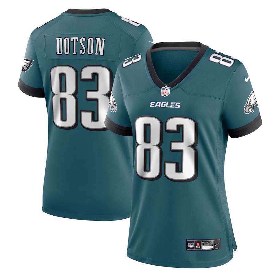 Women's Philadelphia Eagles Jahan Dotson Nike Midnight Green Team Game Jersey - U-jersey