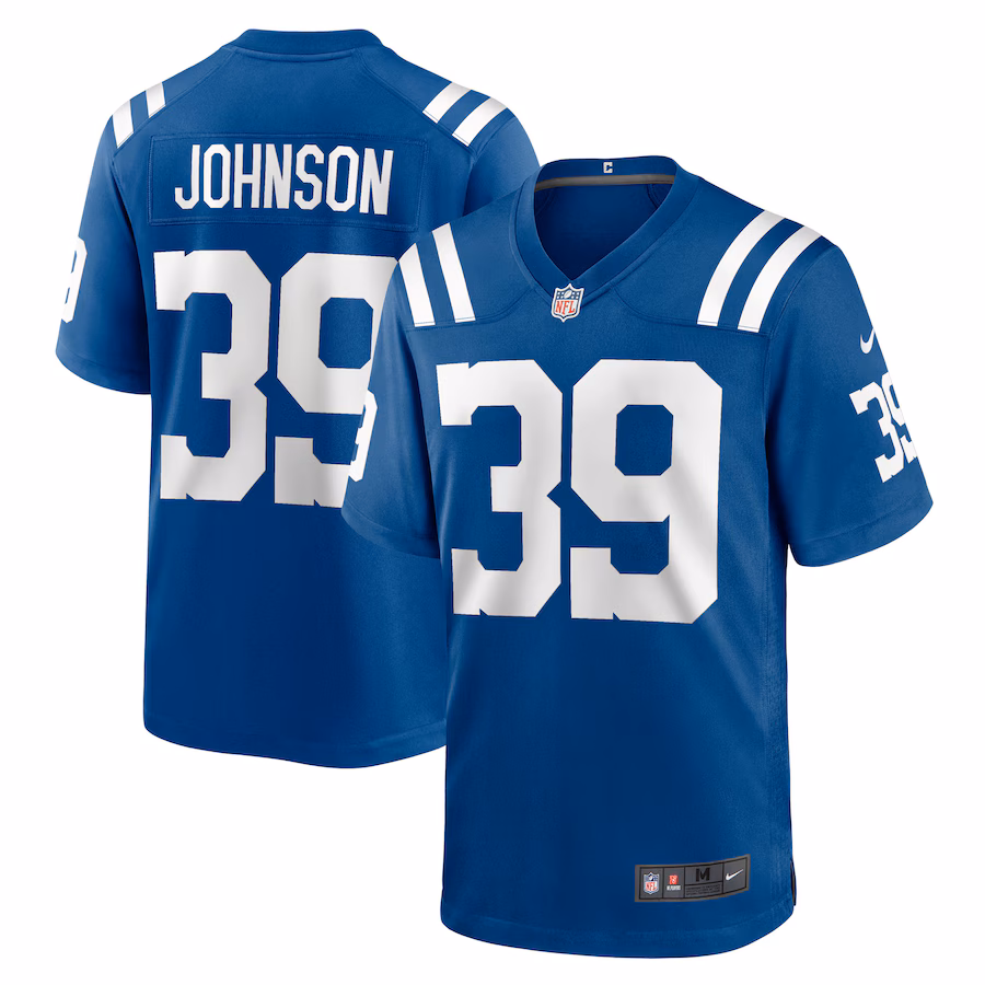 Men's Indianapolis Colts Alex Johnson Nike Royal Team Game Jersey - U-jersey