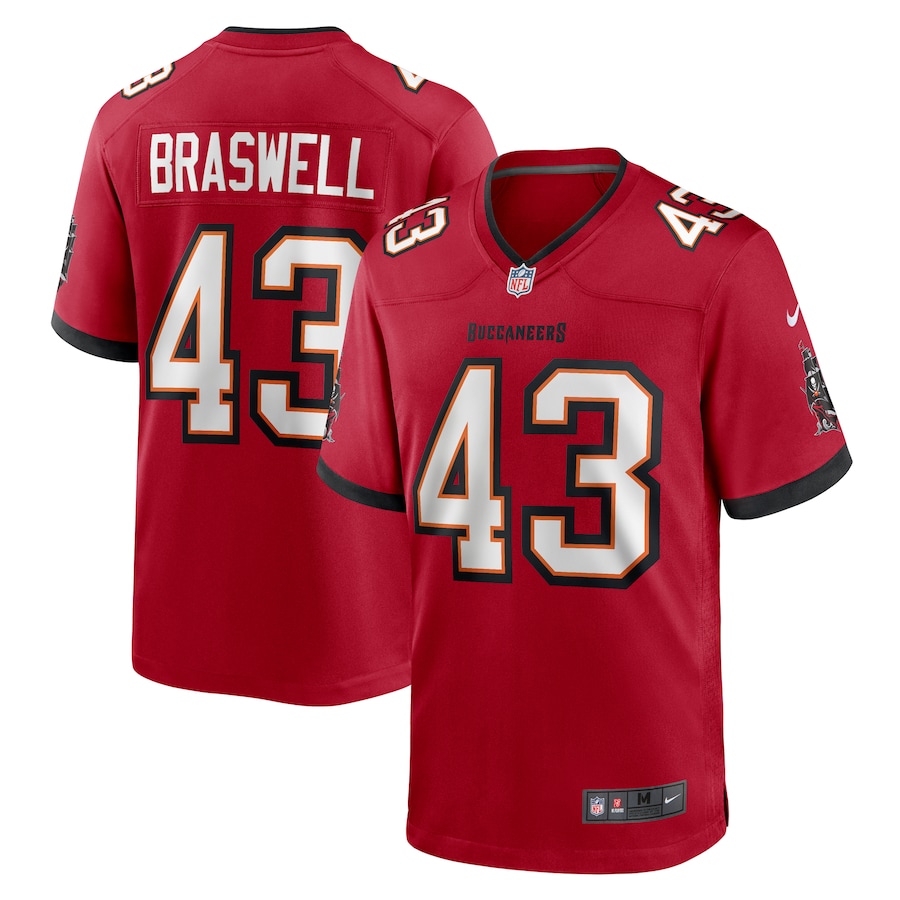 Men's Tampa Bay Buccaneers Chris Braswell Nike Red Game Jersey - U-jersey