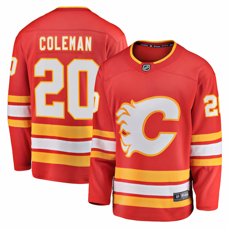 Men's Calgary Flames Blake Coleman Fanatics Red Home Breakaway Player Jersey - U-jersey
