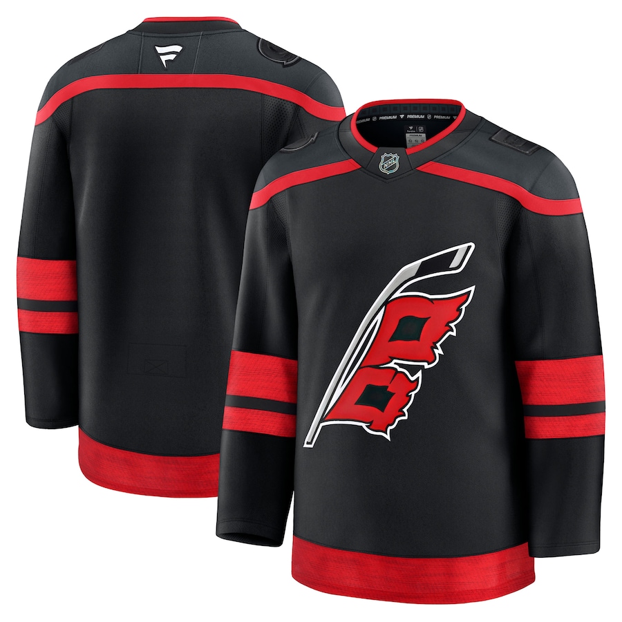 Men's Carolina Hurricanes Fanatics Black Home Premium Jersey - U-jersey