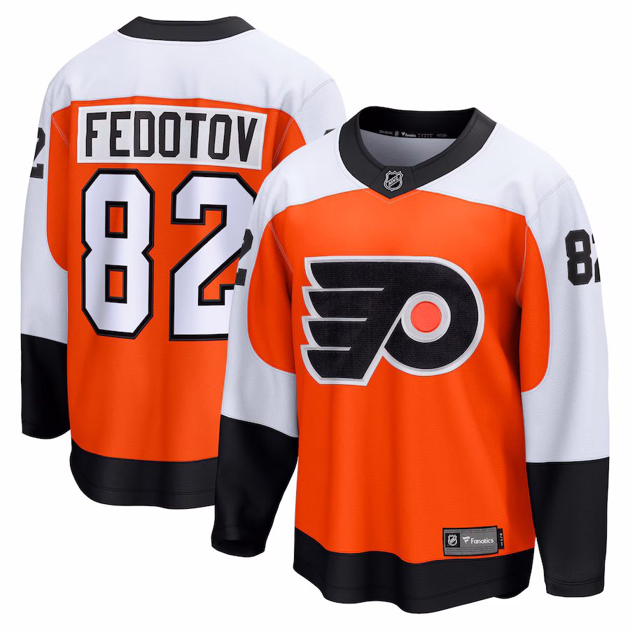 Men's Philadelphia Flyers Ivan Fedotov Fanatics Orange Home Premier Breakaway Player Jersey - U-jersey