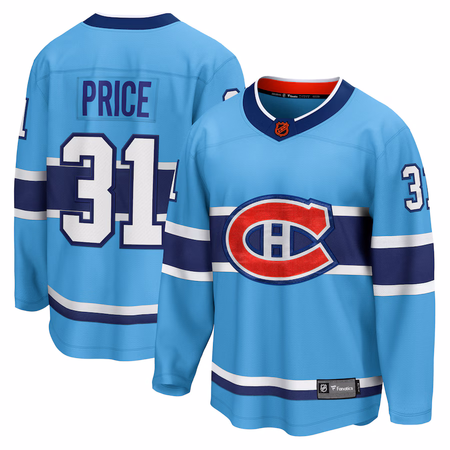 Men's Montreal Canadiens Carey Price Fanatics Light Blue Special Edition 2.0 Breakaway Player Jersey - U-jersey