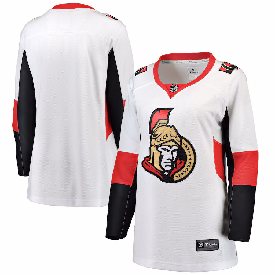 Women's Ottawa Senators Fanatics White Away Breakaway Jersey - U-jersey