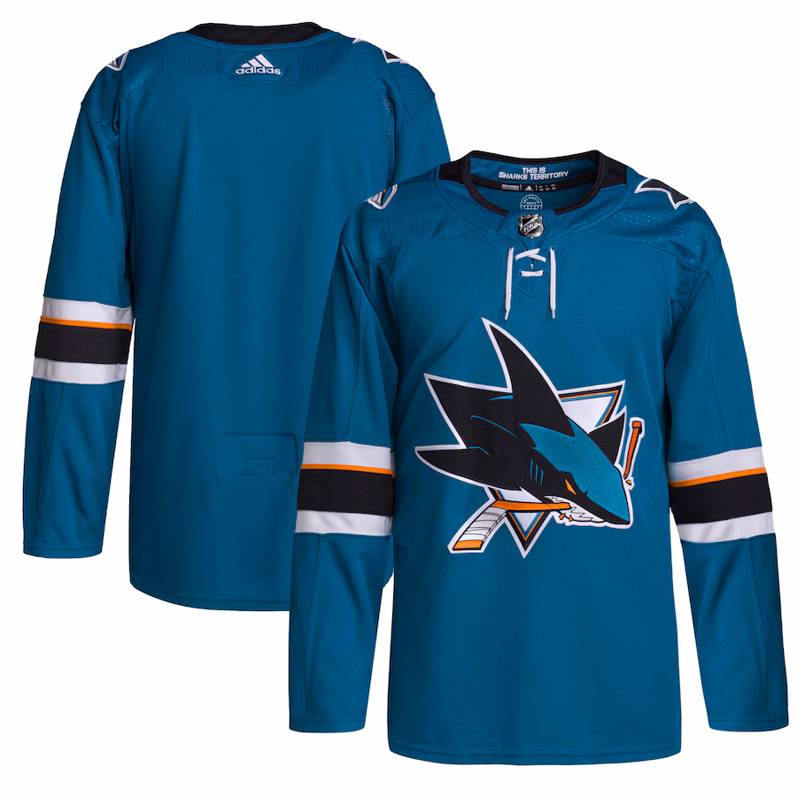 Men's San Jose Sharks adidas Teal 2021/22 Home Primegreen Authentic Jersey - U-jersey