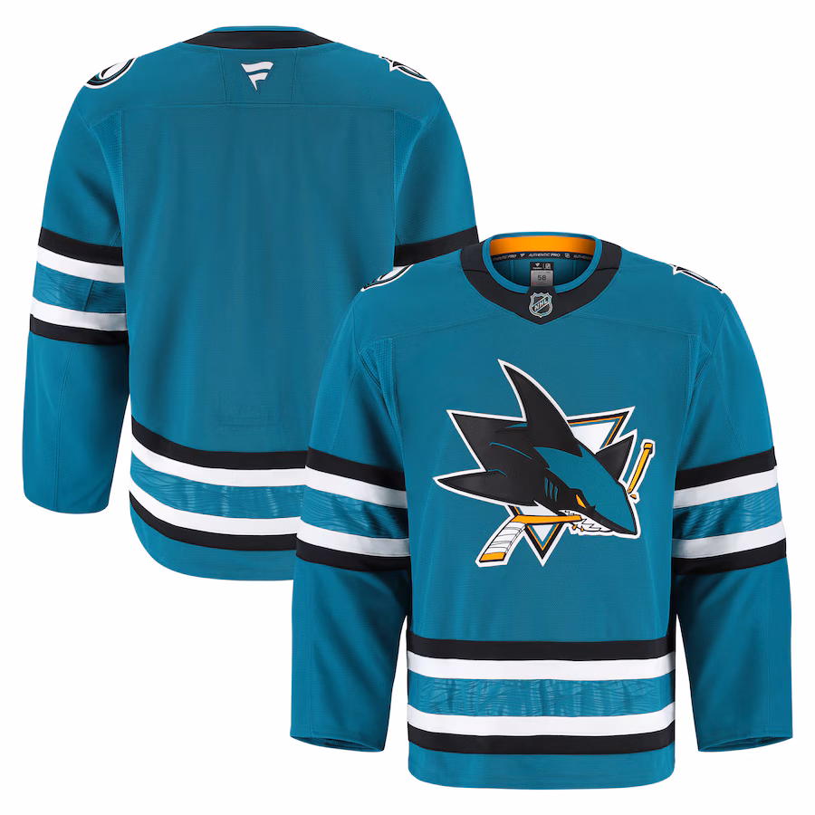 Men's San Jose Sharks Fanatics Teal Home Authentic Pro Jersey - U-jersey