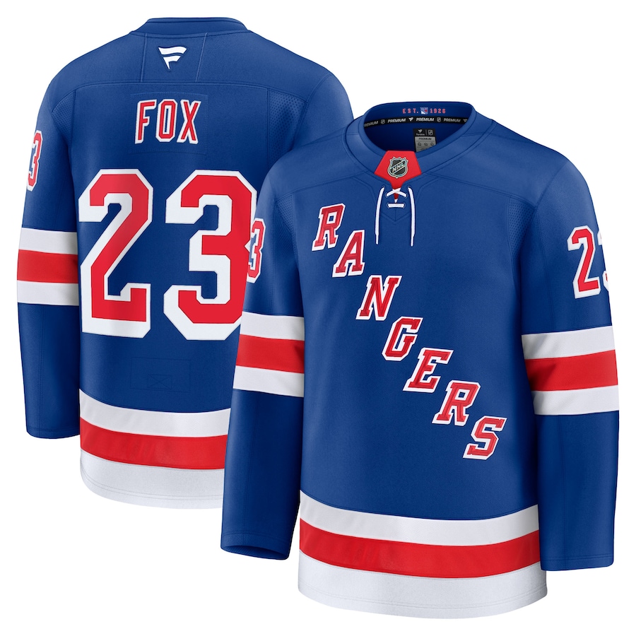 Men's New York Rangers Adam Fox Fanatics Blue Home Premium Jersey - U-jersey
