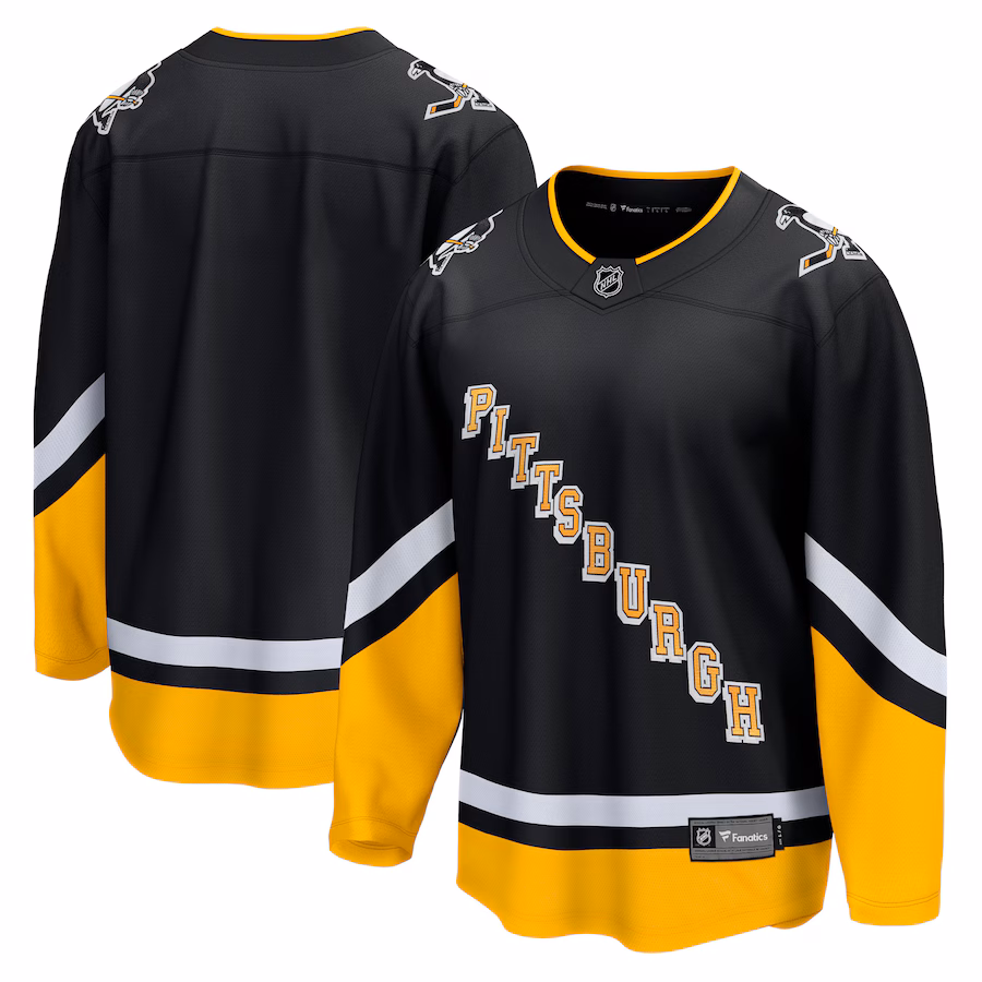 Men's Pittsburgh Penguins Fanatics Black Alternate Premier Breakaway Jersey - U-jersey