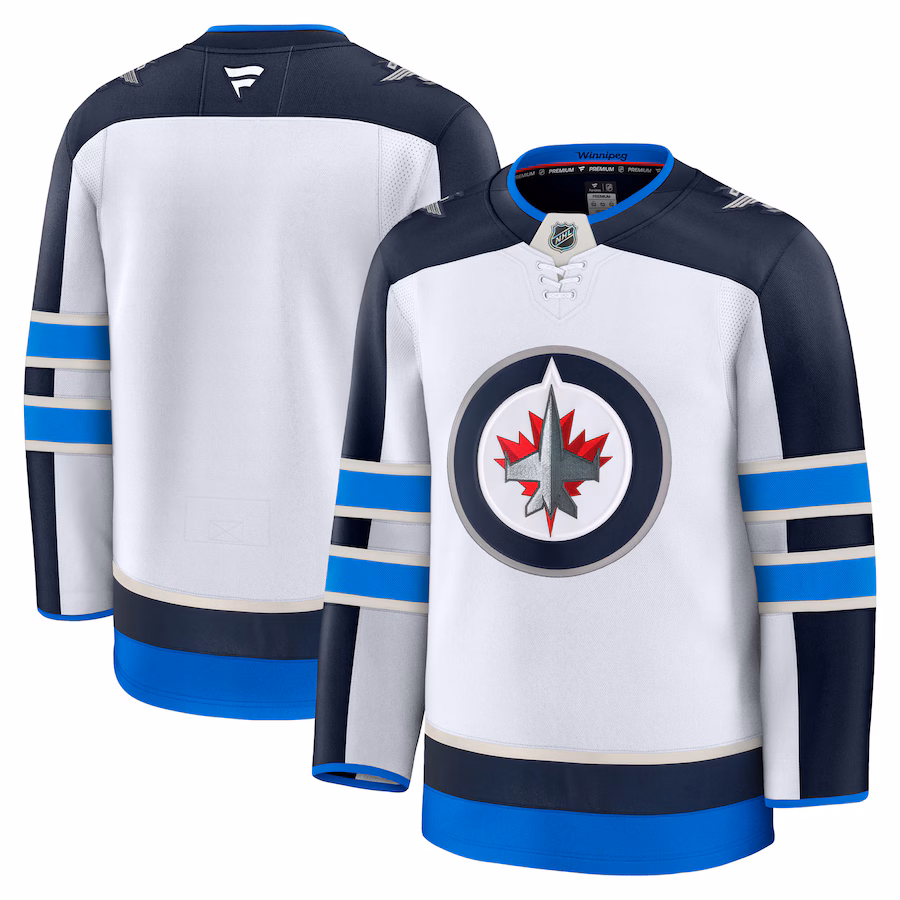 Men's Winnipeg Jets Fanatics White Away Premium Jersey - U-jersey
