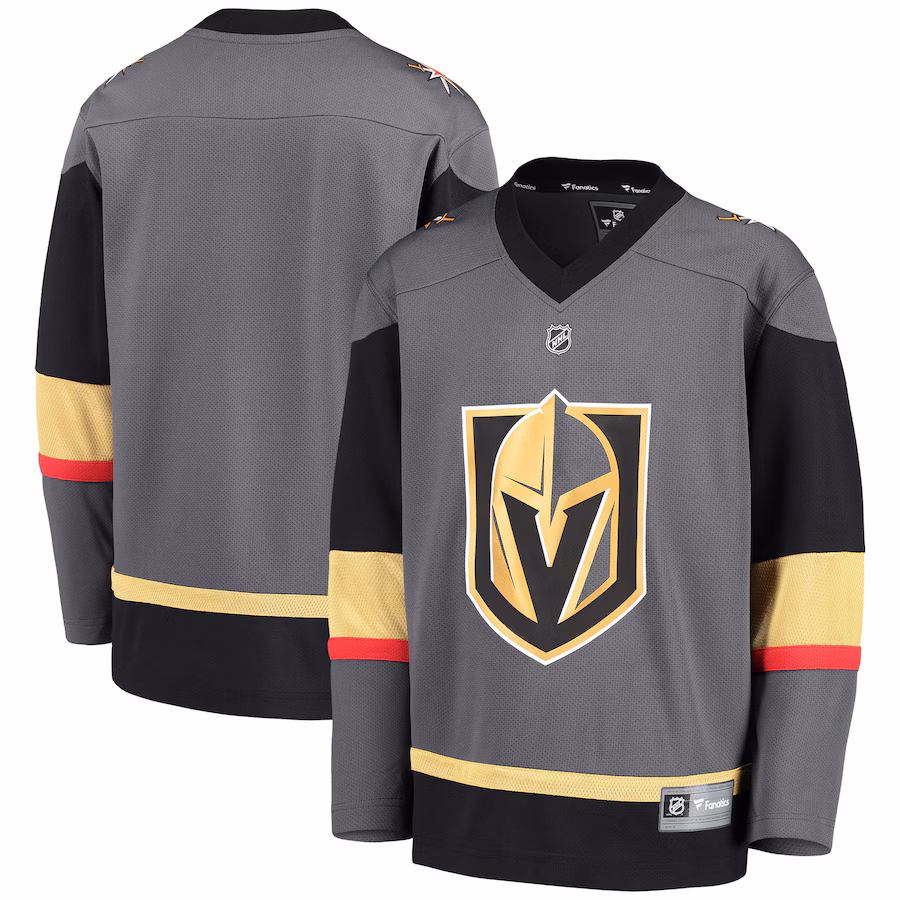 Youth Vegas Golden Knights Fanatics Black Alternate Replica Blank Jersey - U-jersey